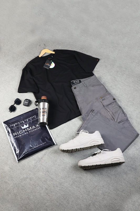 🔥 RICHMAX ESSENTIAL MINIMALIST OVERSIZED TEE | DROP SHOULDER STYLE | PACK OF 2