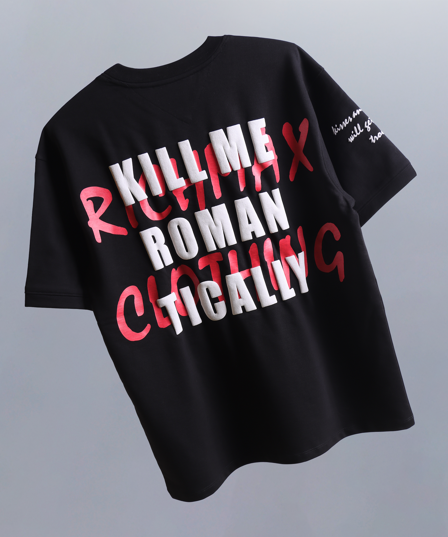 KILL ME ROMANTICALLY OVERSIZED TEE METAL BLACK