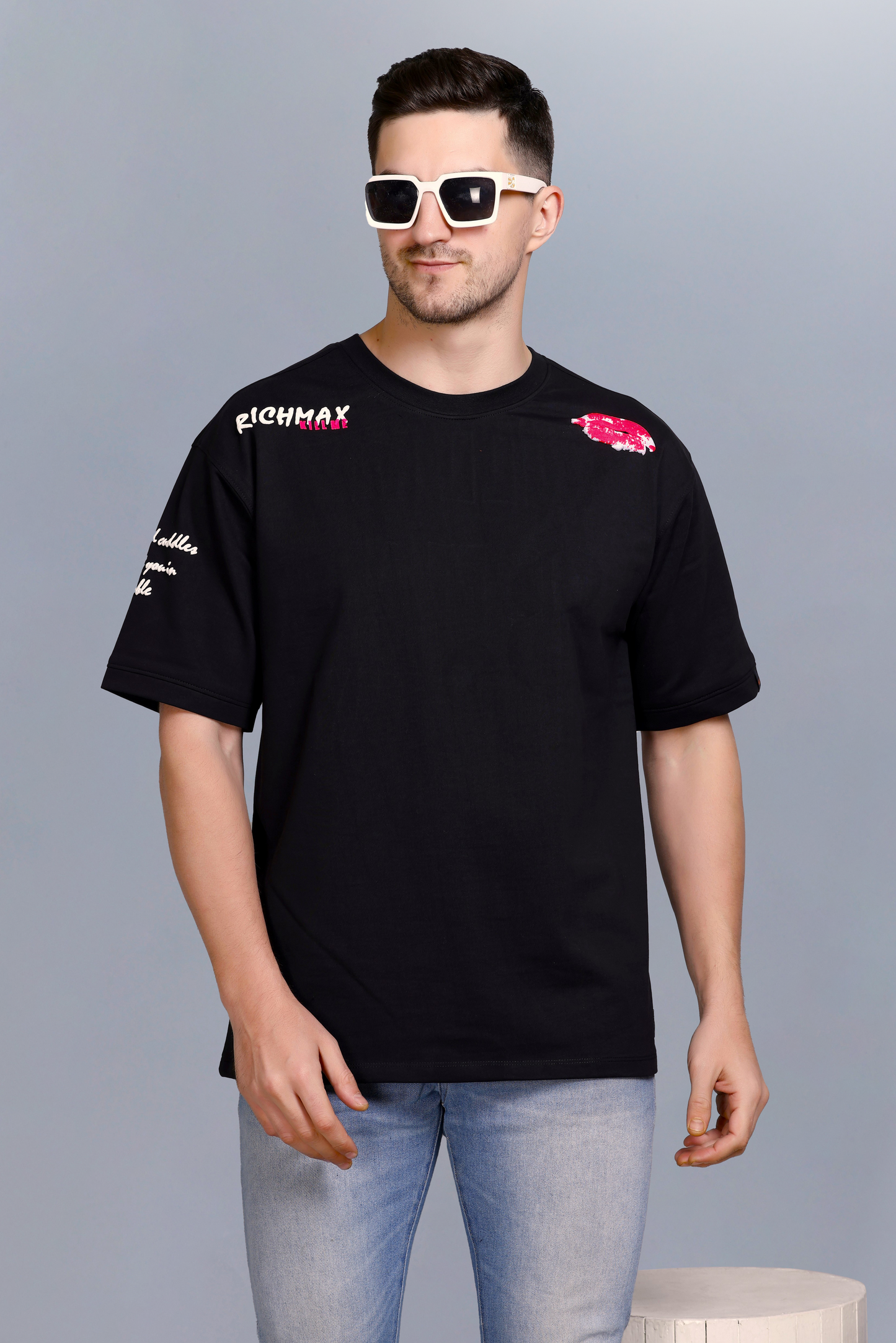 KILL ME ROMANTICALLY OVERSIZED TEE METAL BLACK