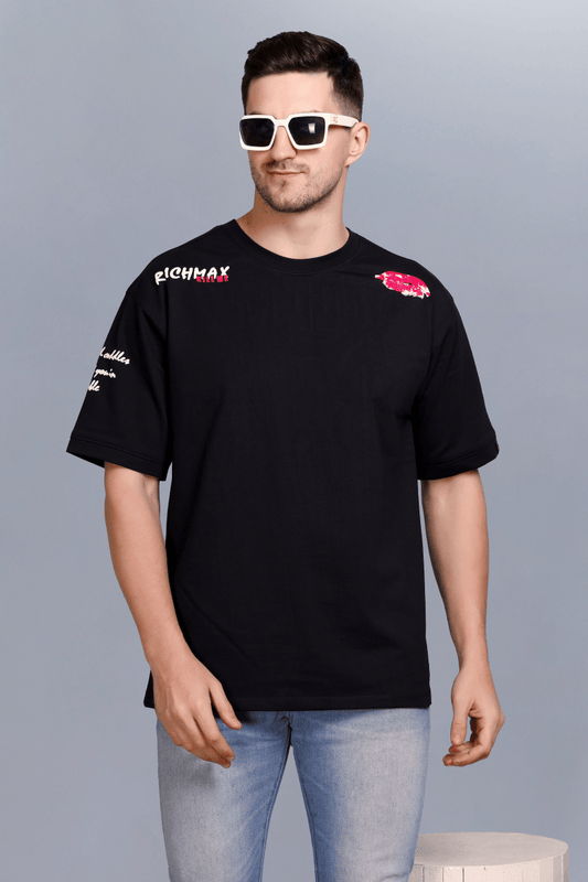 KILL ME ROMANTICALLY OVERSIZED TEE METAL BLACK (BLACK)