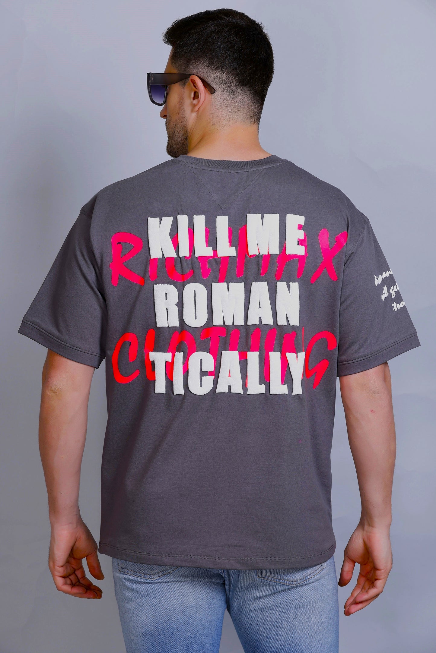 KILL ME ROMANTICALLY OVERSIZED TEE DARK GREY