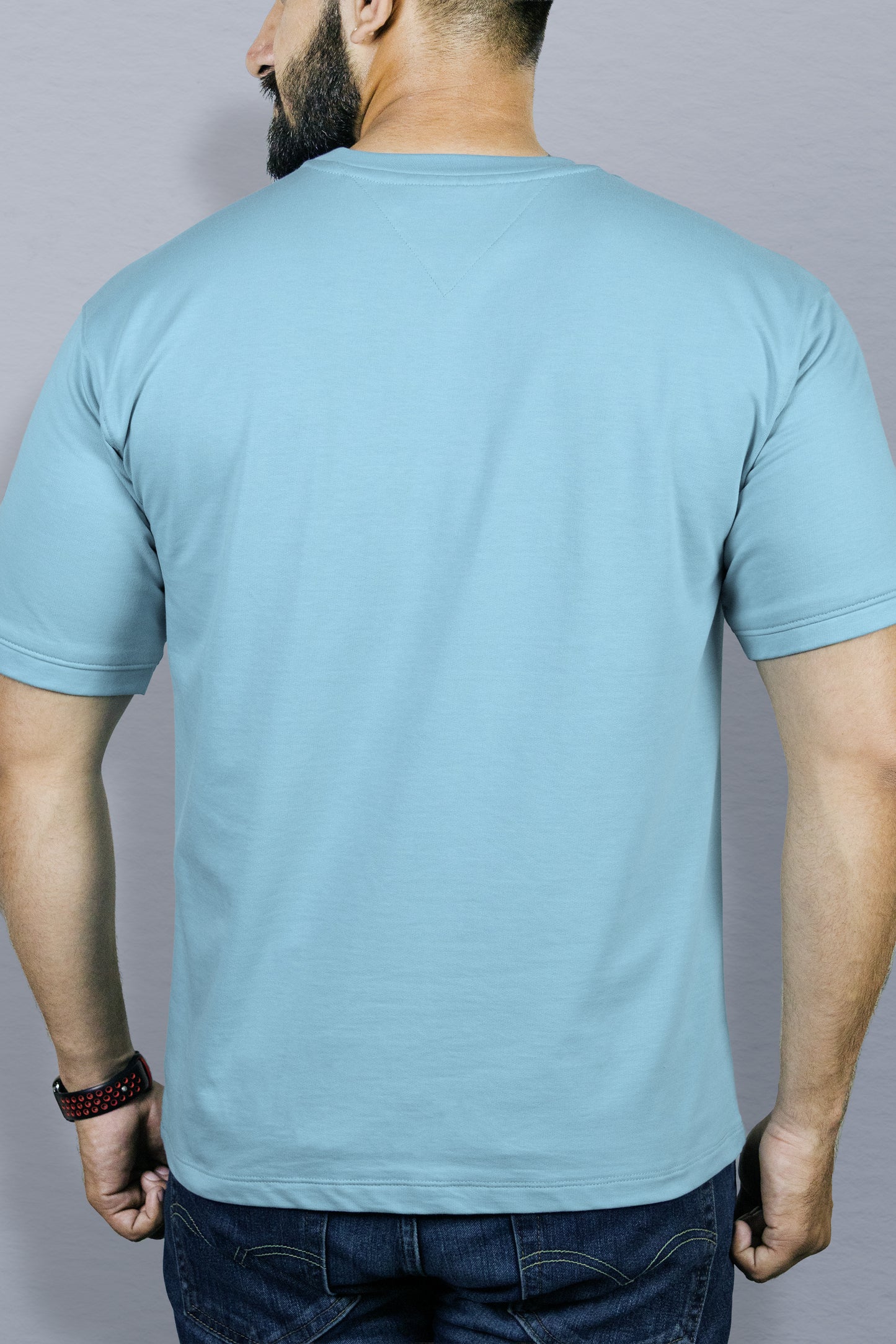 RICHMAX MINIMALIST OVERSIZED TEE AQUA ISLAND