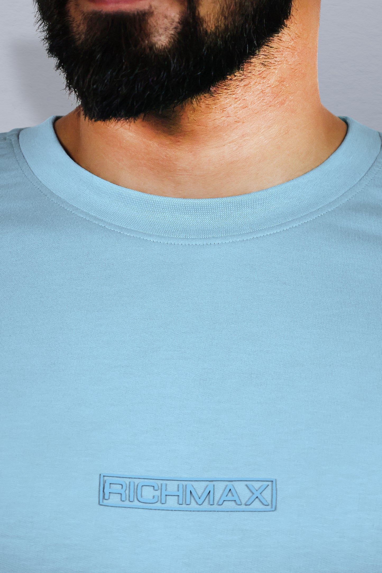 RICHMAX MINIMALIST OVERSIZED TEE AQUA ISLAND