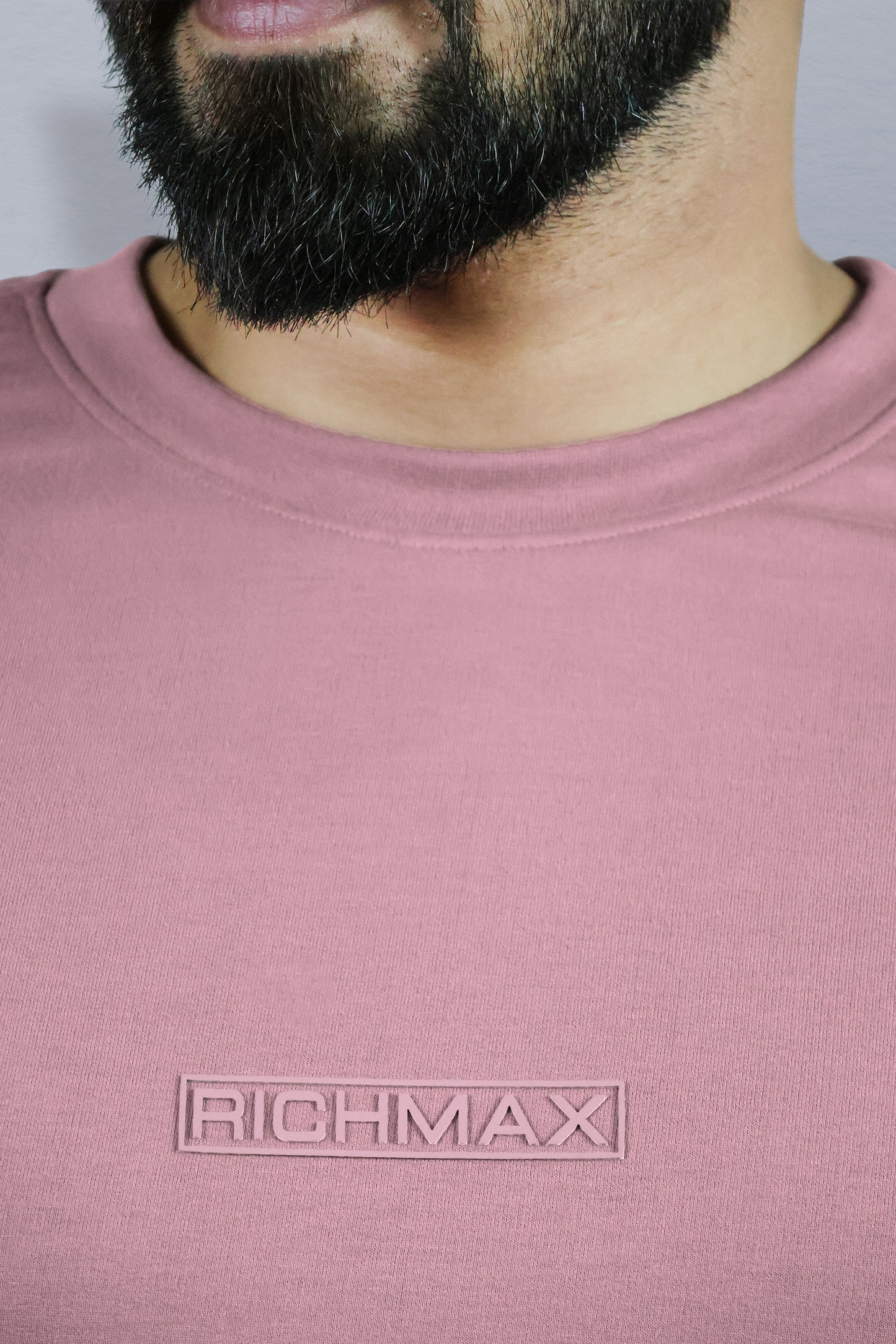 RICHMAX MINIMALIST OVERSIZED TEE BLUSHY ROSE