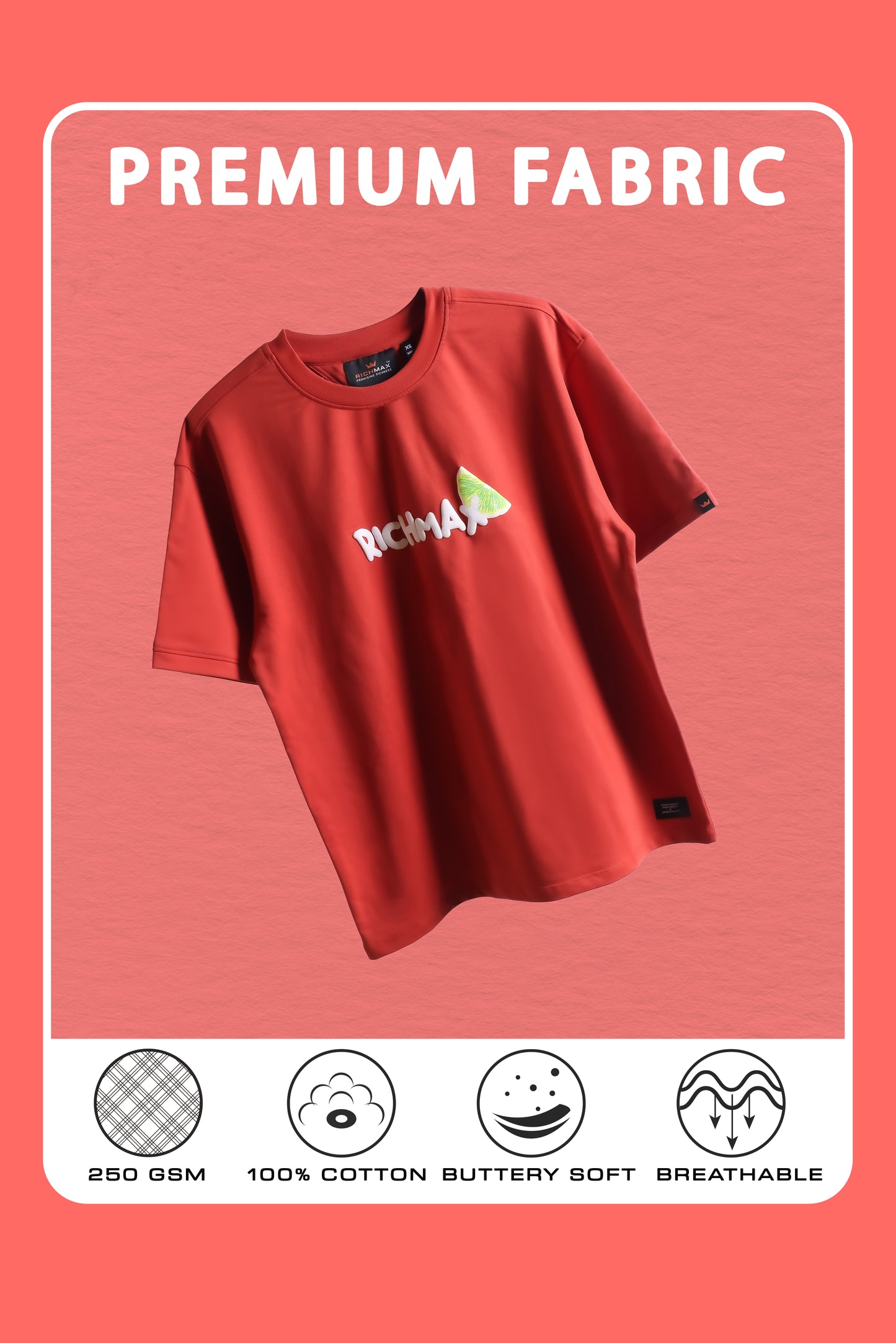YOU ARE NOT TEQUILA OVERSIZED TEE SCARLET RED (RED)