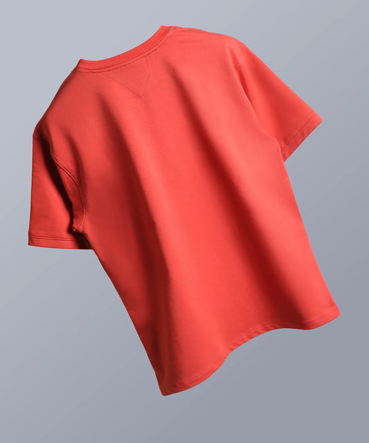 RICHMAX MINIMALIST OVERSIZED TEE SCARLET RED (RED)