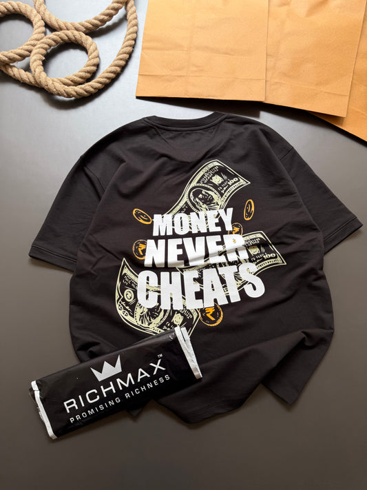 MONEY NEVER CHEATS OVERSIZED TEE BLACK