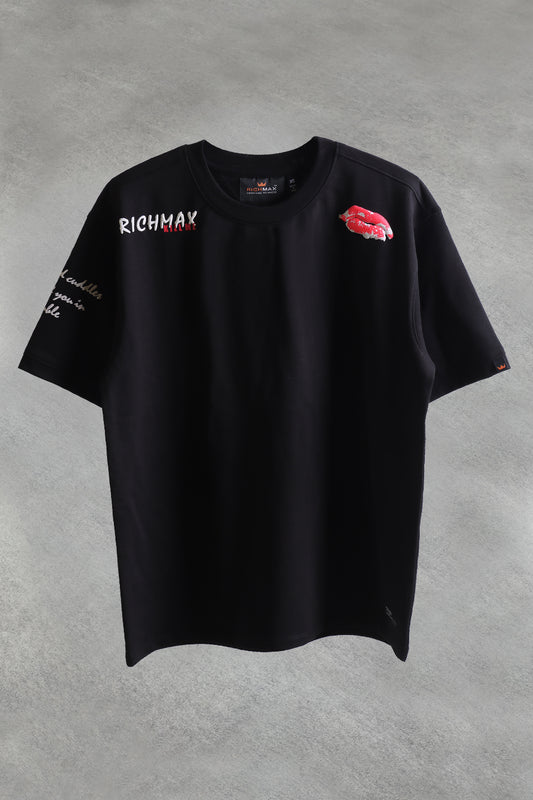 🔥 RICH PRINTED TEES | DROP SHOULDER STYLE | COMBO PACK OF 2 (BLACK+GREY)