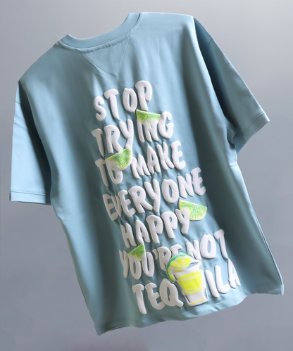 TEQUILA OVERSIZED TEE AQUA ISLAND