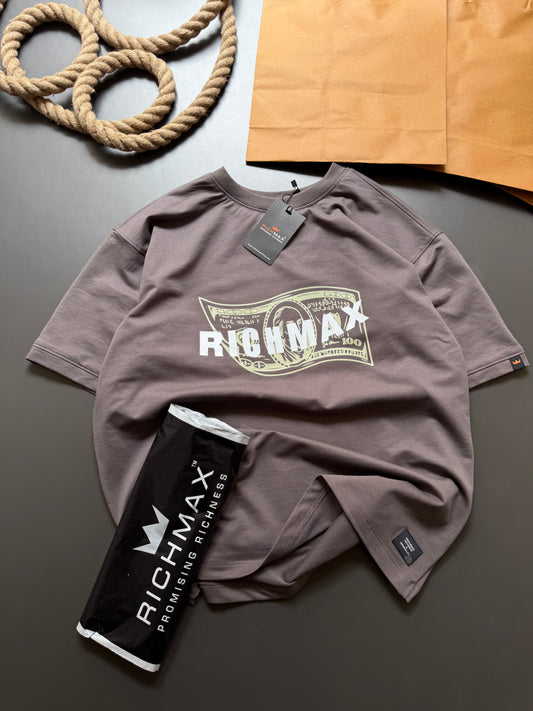 MONEY NEVER CHEATS OVERSIZED TEE DARK GREY