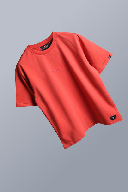 RICHMAX MINIMALIST OVERSIZED TEE SCARLET RED