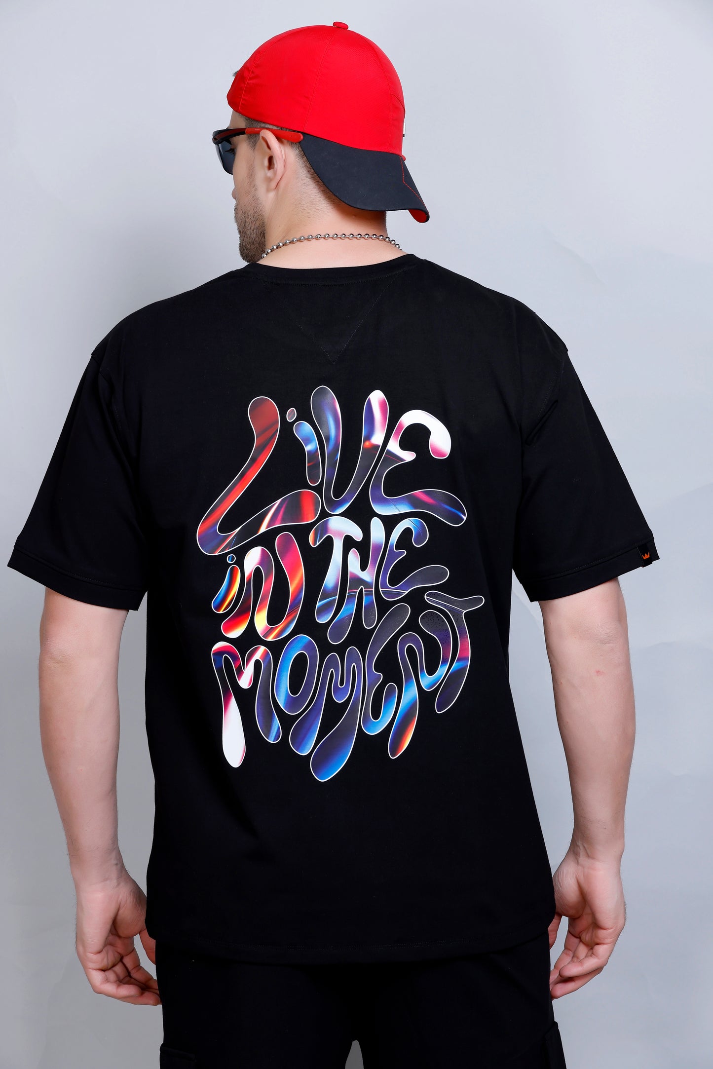 LIVIN THE MOMENT RELAXED FIT CORDSET METAL BLACK