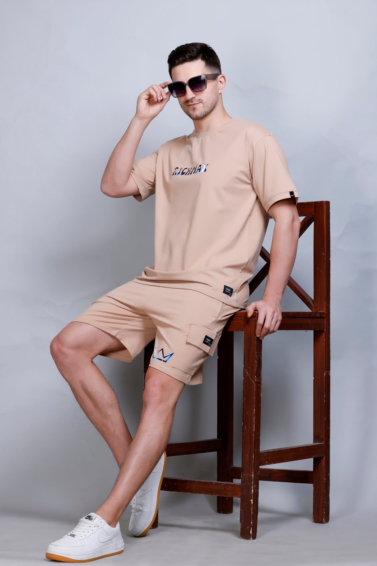 LIVIN THE MOMENT RELAXED FIT CORDSET BEIGE