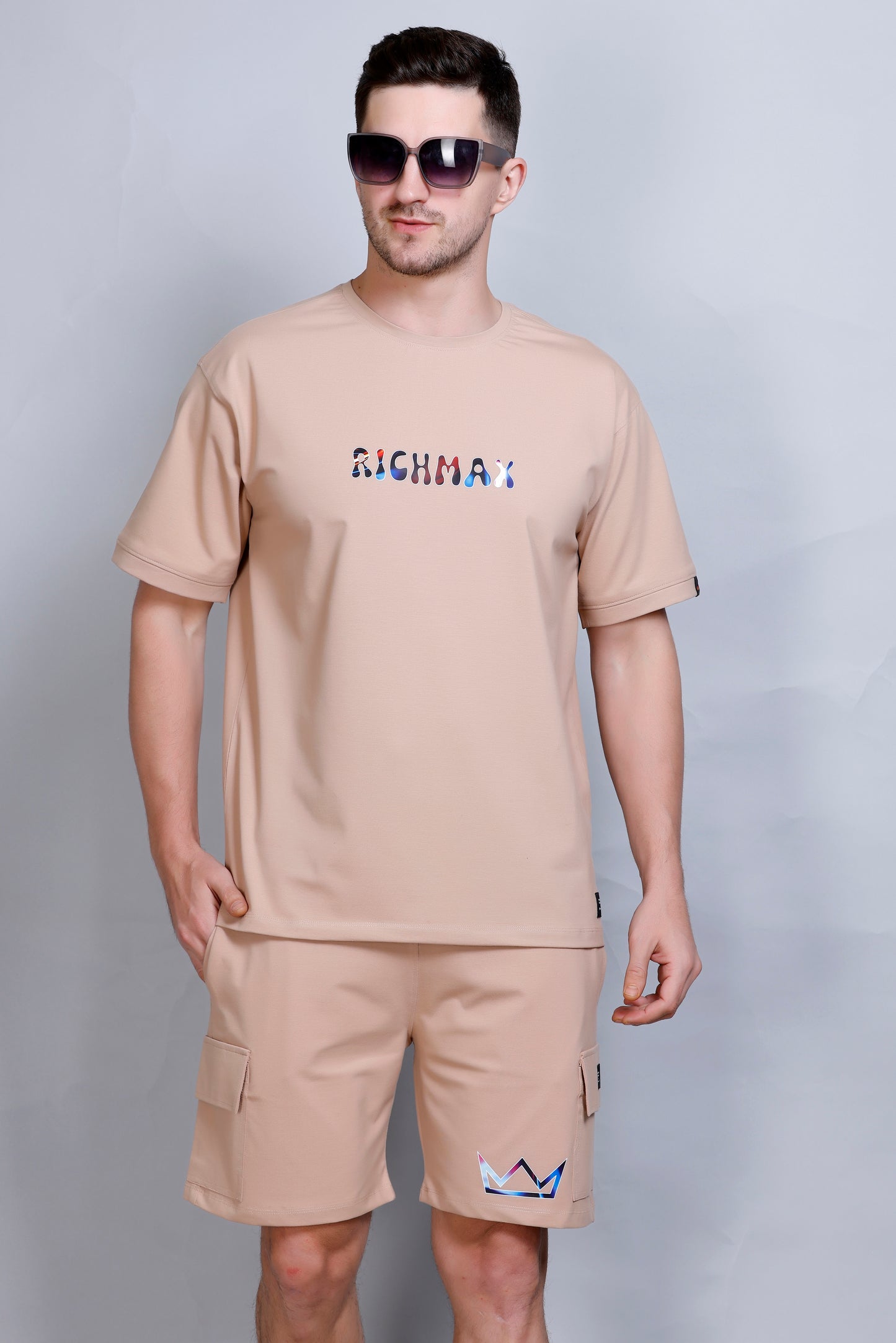 LIVIN THE MOMENT RELAXED FIT CORDSET BEIGE