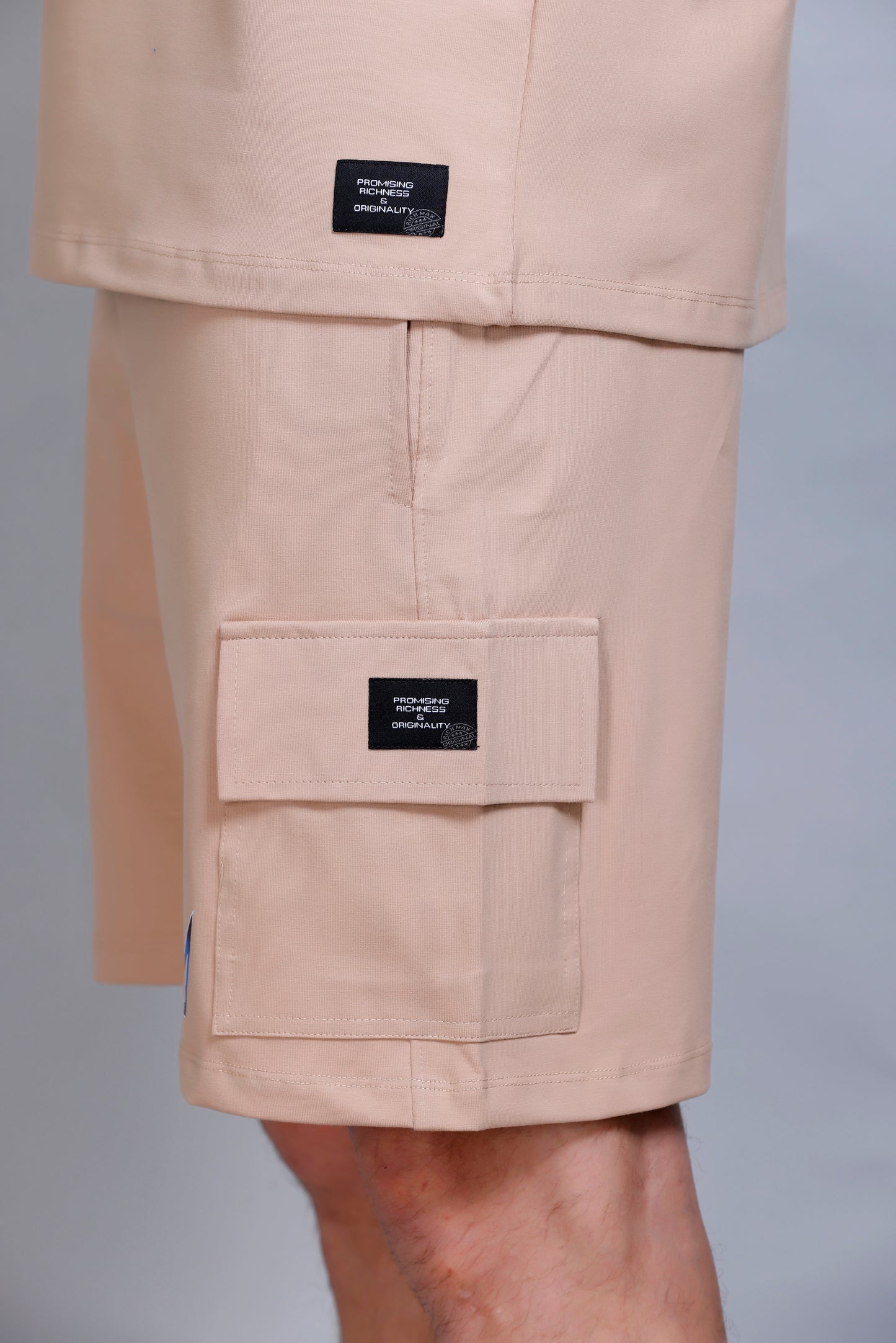 LIVIN THE MOMENT RELAXED FIT CORDSET BEIGE