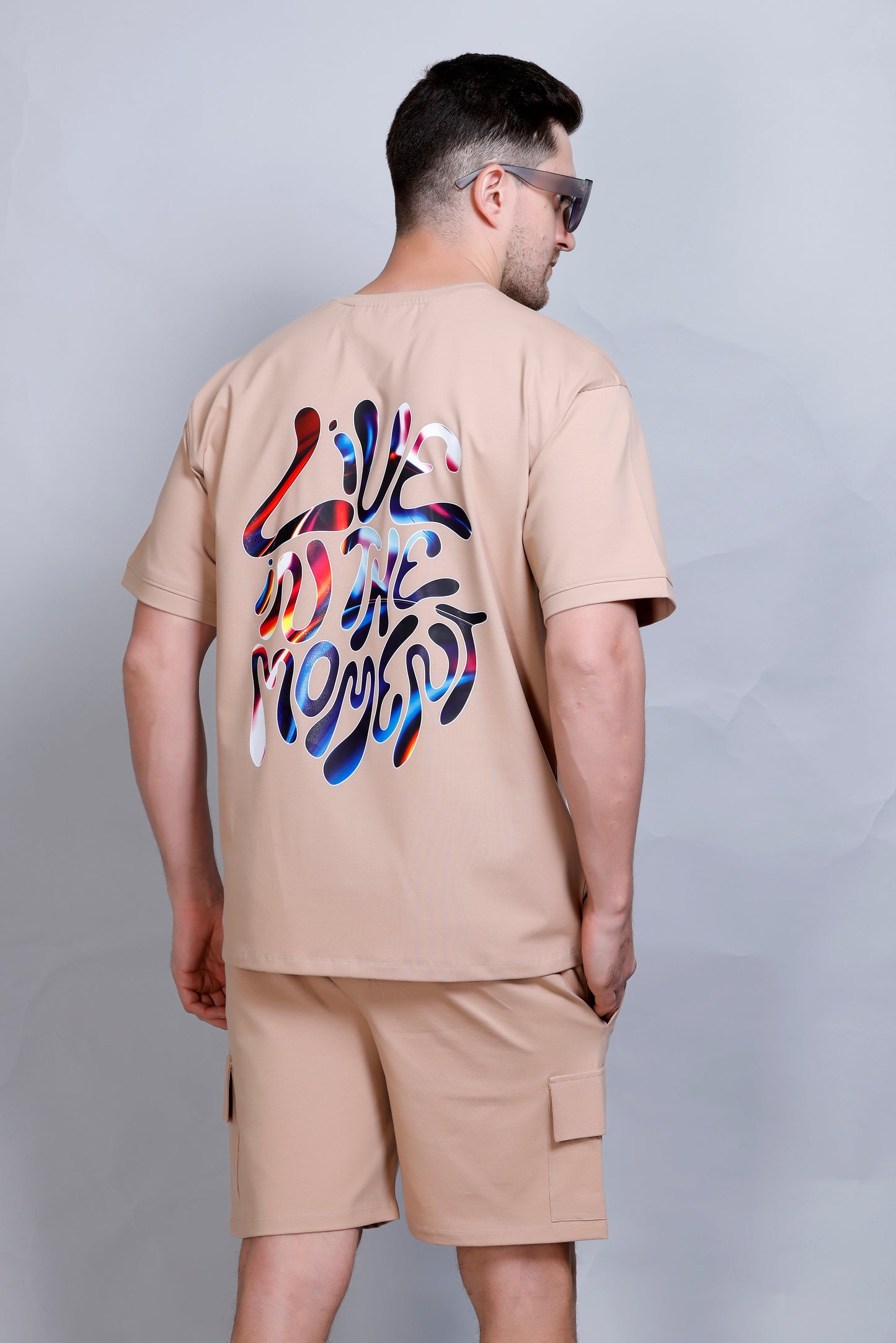 LIVIN THE MOMENT RELAXED FIT CORDSET BEIGE