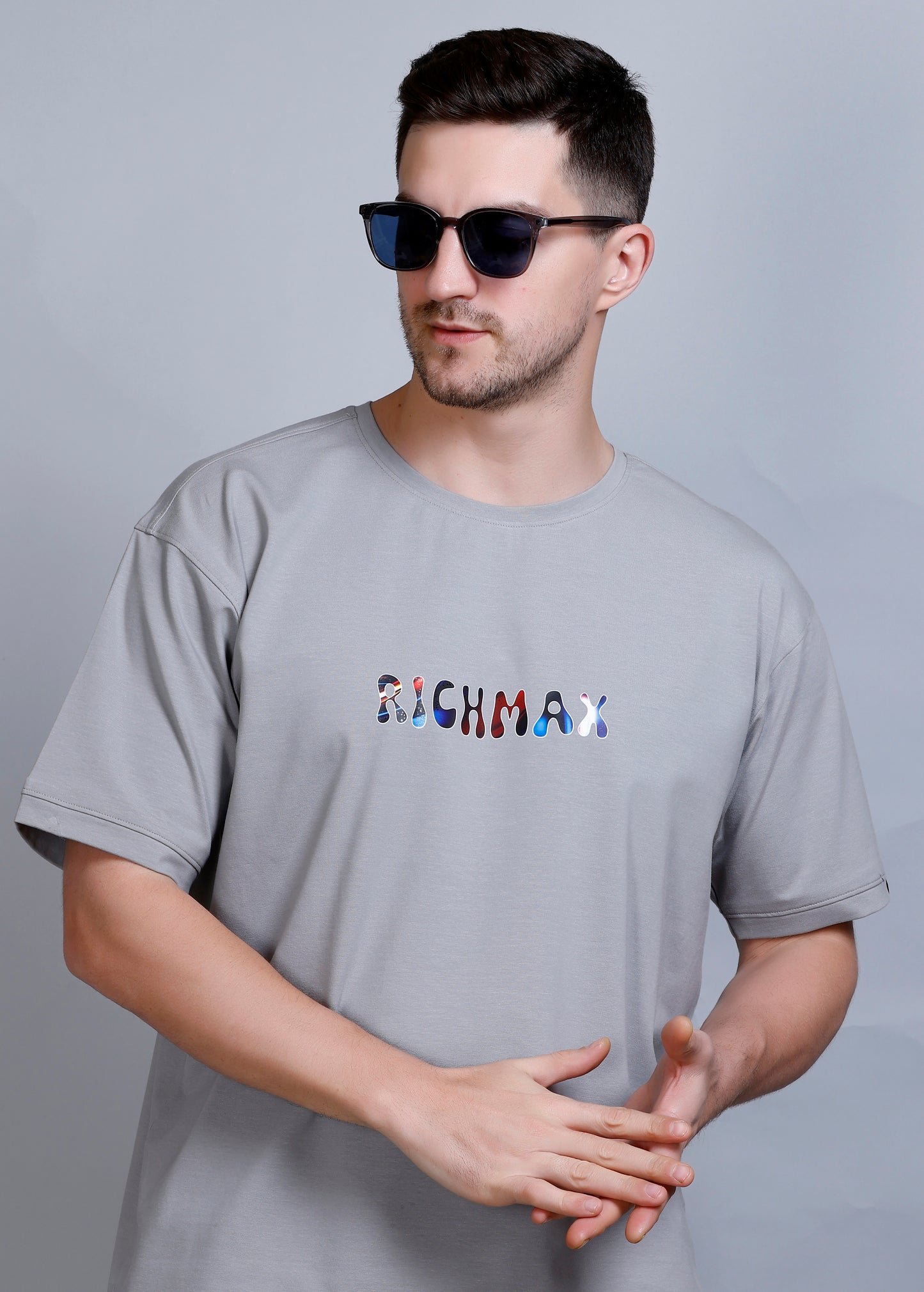 LIVIN THE MOMENT RELAXED FIT CORDSET LIGHT GREY