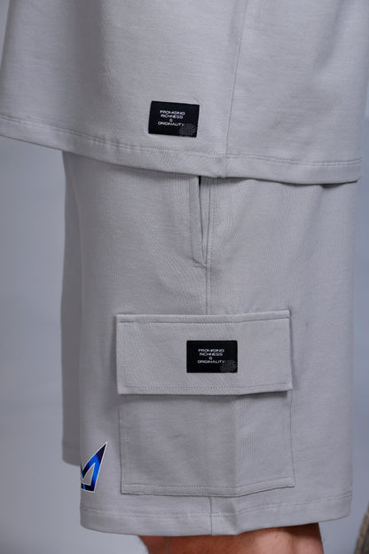 LIVIN THE MOMENT RELAXED FIT CORDSET LIGHT GREY