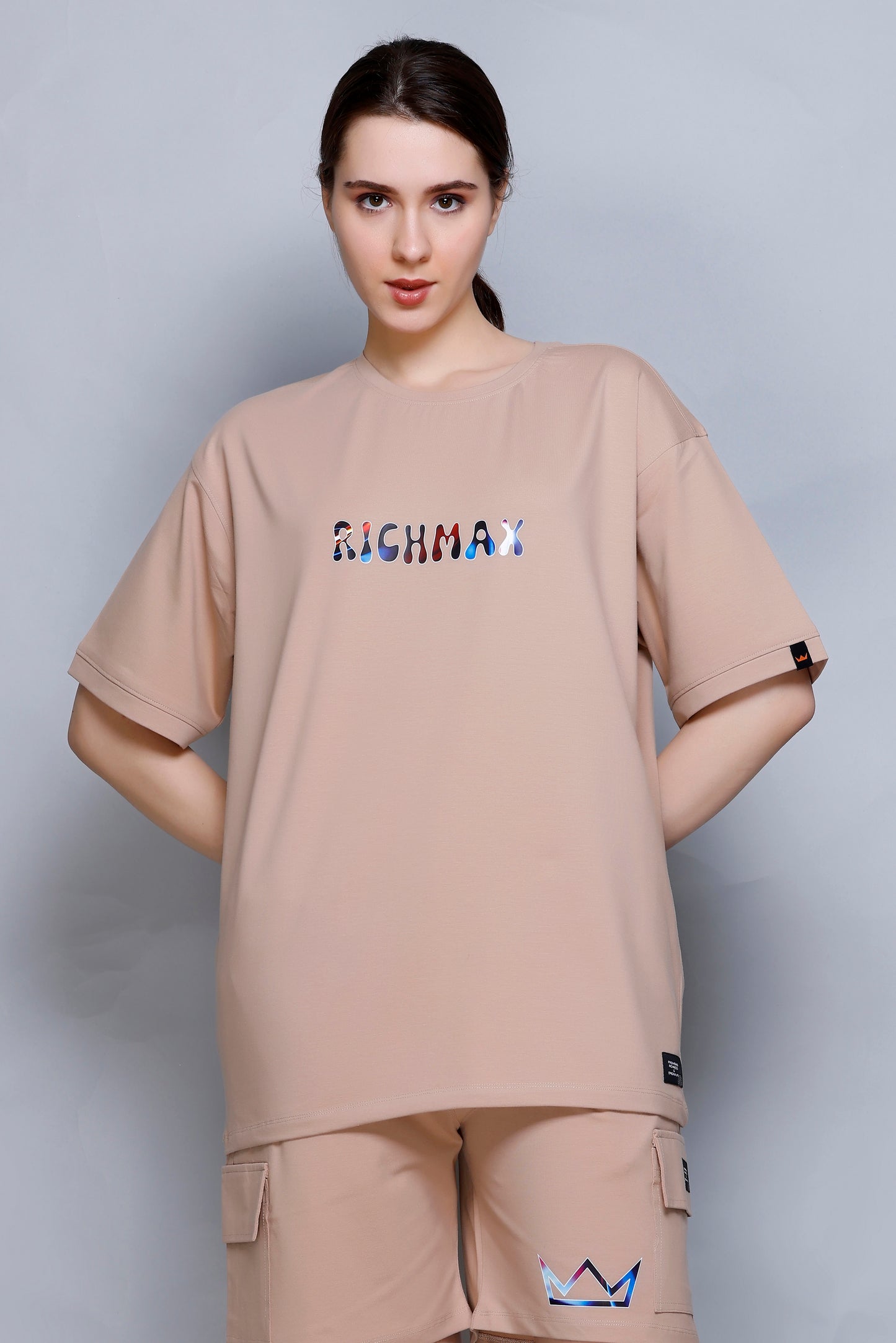 LIVIN THE MOMENT RELAXED FIT CORDSET BEIGE