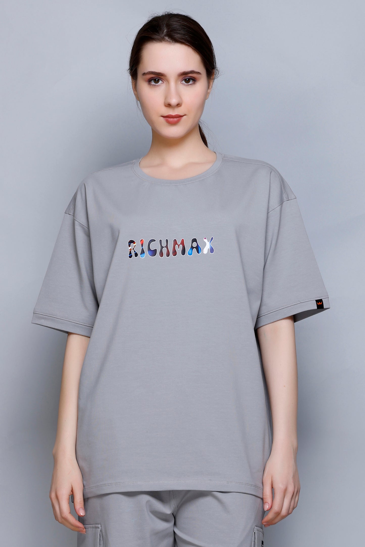 LIVIN THE MOMENT RELAXED FIT CORDSET LIGHT GREY