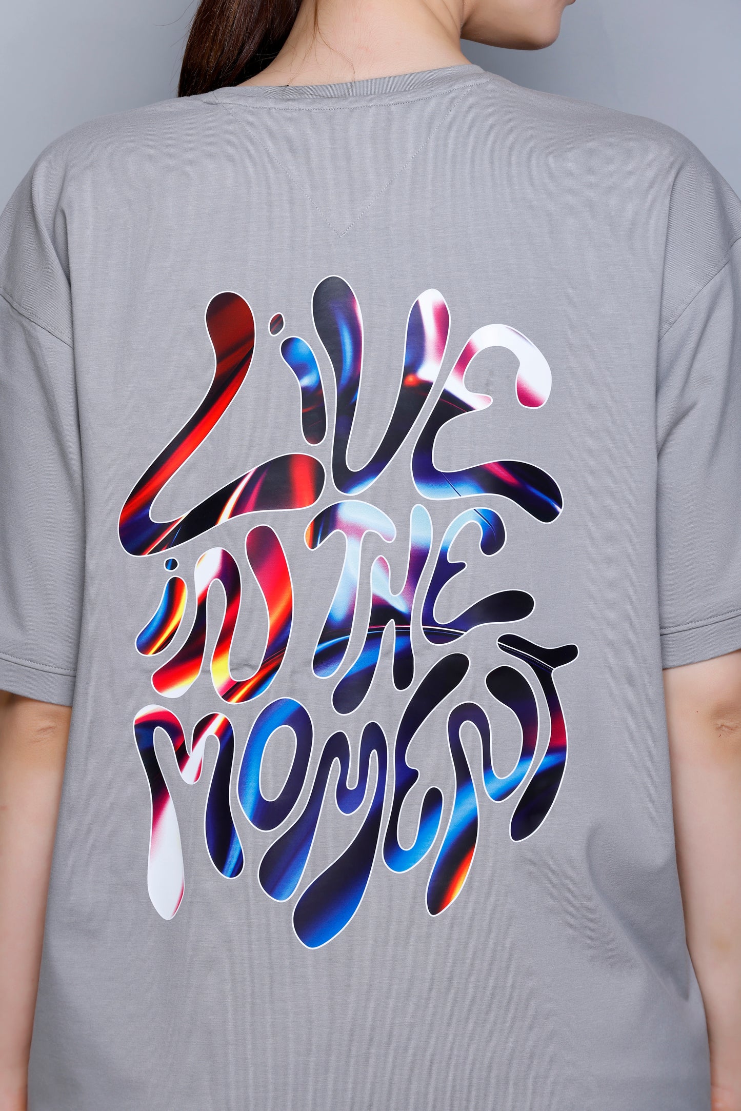 LIVIN THE MOMENT RELAXED FIT CORDSET LIGHT GREY