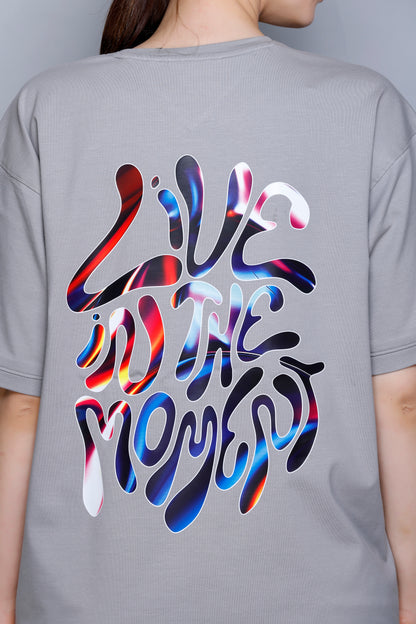 LIVIN THE MOMENT RELAXED FIT CORDSET LIGHT GREY