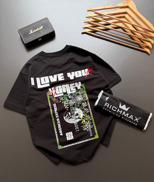 I LOVE YOU HONEY OVERSIZED TEE BLACK