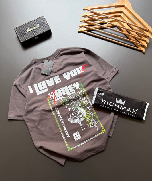 I LOVE YOU HONEY OVERSIZED TEE DARK GREY
