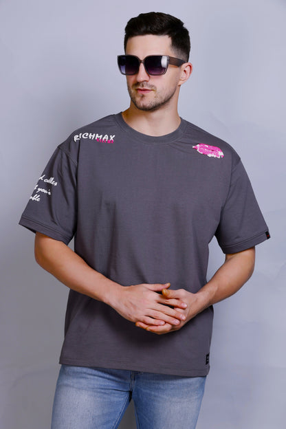 KILL ME ROMANTICALLY OVERSIZED TEE DARK GREY