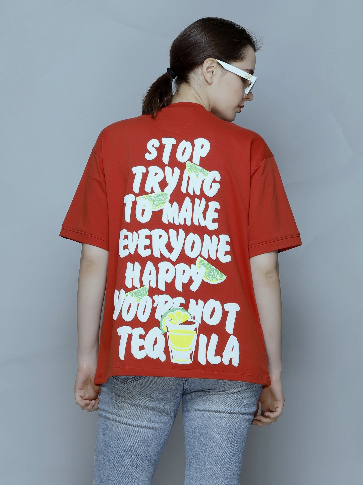 TEQUILA OVERSIZED TEE SCARLET RED