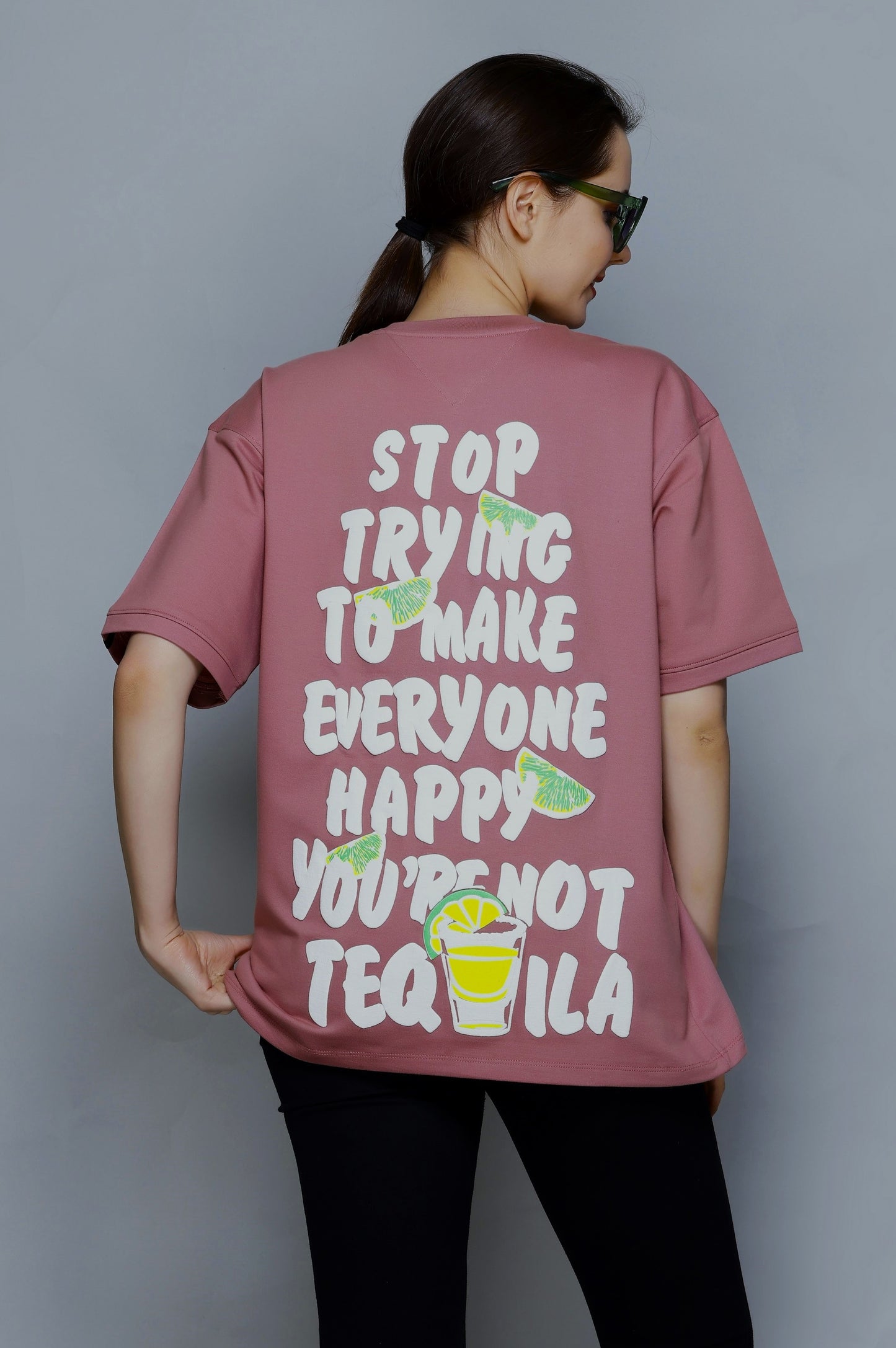 TEQUILA OVERSIZED TEE BLUSHY ROSE