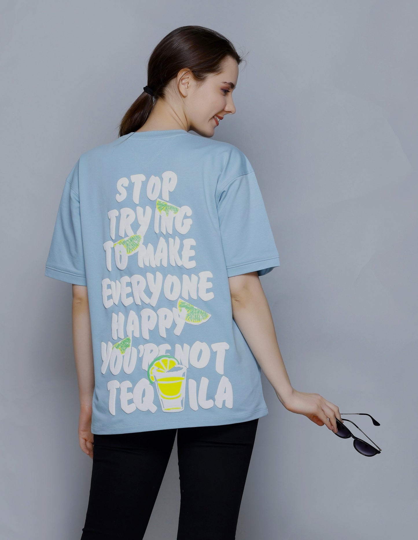 TEQUILA OVERSIZED TEE AQUA ISLAND