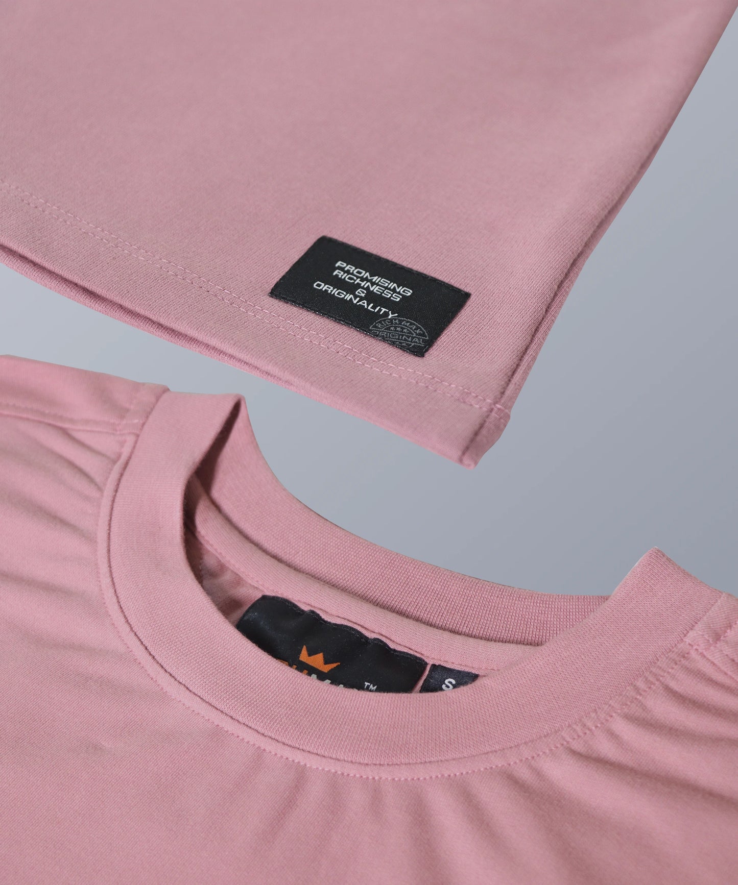 RICHMAX MINIMALIST OVERSIZED TEE BLUSHY ROSE