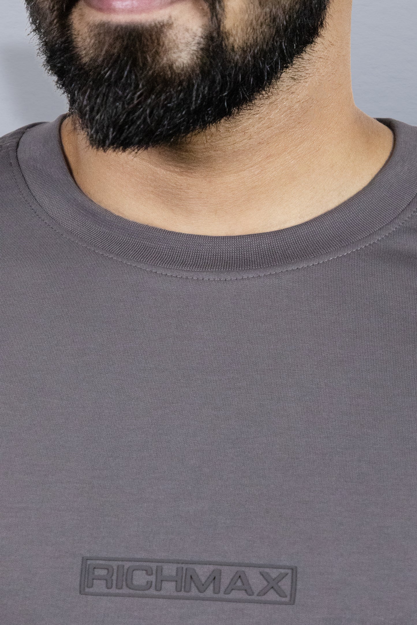 RICHMAX MINIMALIST OVERSIZED TEE DARK GREY