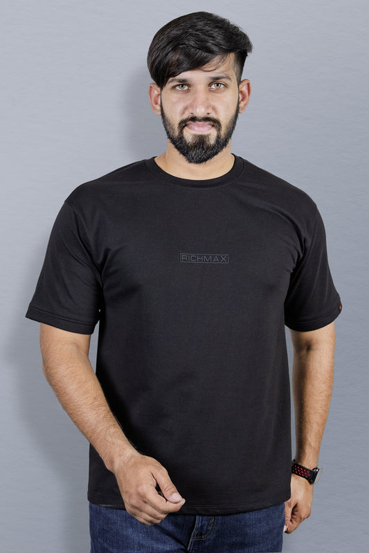 RICHMAX MINIMALIST OVERSIZED TEE METAL BLACK